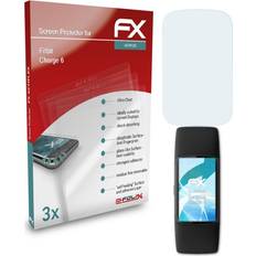 atFoliX 3x für fitbit charge 6 schutzfolie klar&flexibel Transparent