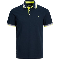 Tissu Biologique Polos Jack & Jones Plus Size Plain T-shirt - Blue/Dark Navy