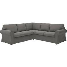 Hörnsoffor Ikea EKTORP Hakebo Dark Grey Soffa 243cm 4-sits