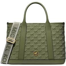 Michael Kors Luisa Medium Signature Logo Satchel - Smokey Olive