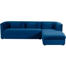 Blue - Corner Sofas TOV Furniture Callie Navy Sofa 111.8" 2 3 Seater