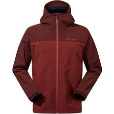 Red Rain Clothes Berghaus Men's Arnaby Hooded Waterproof Jacket - Burgundy Fawn