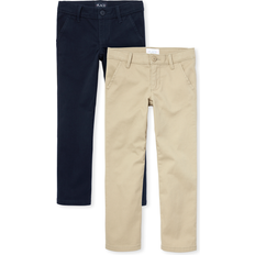 The Children's Place Kid's Uniform Stretch Skinny Chino Pants 2-pack - Sandy/Tidal (3011216-BQ)