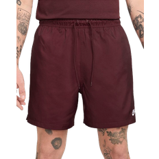 4XL - Men Shorts NIKE Club Men's Woven Flow Shorts - Burgundy Crush/White