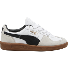 LWG (Leather Working Group) Joggesko Puma Big Kid's Palermo Leather - White/Vapor Grey/Gum