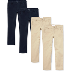 The Children's Place Kid's Uniform Stretch Skinny Chino Pants 4-pack - Sandy/Tidal (3030348-BQ)