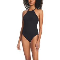 Sanctuary Sandbar Solids High Neck One Piece Swimsuit - Black