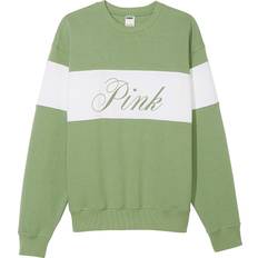 Victoria's Secret Pink Ivy Fleece Classic Crew Sweatshirt - Wild Grass Green