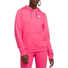 Nike Sportswear Club Fleece Women's Pullover Hoodie - Aster Pink/White