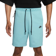 Nike men's sportswear tech fleece black NIKE Men's Sportswear Tech Fleece Shorts - Denim Turquoise/Black