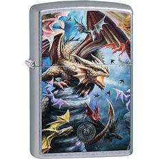 Lighters Zippo Anne Stokes Colorful Dragons Street Chrome Pocket Lighter