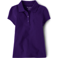 Girls - Purple Polo Shirts The Children's Place Girl's Uniform Pique Polo - Regal Violet