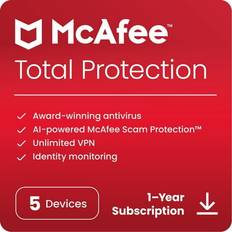 McAfee Total Protection Antivirus & Internet Security Software 5 Devices