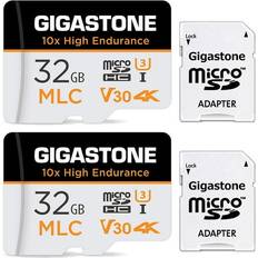 Memory Cards & USB Flash Drives Gigastone [10x High Endurance] Industrial 32GB 2-Pack MLC Micro SD Card, 4K Video Recording, Security Cam, Dash Cam, Surveillance Compatible