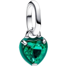 Pandora Me Chakra Heart Mini Dangle Charm - Silver/Green