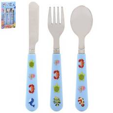 Lesser & Pavey Kids cutlery set blue sea life spoon fork toddlers boys girls children tableware