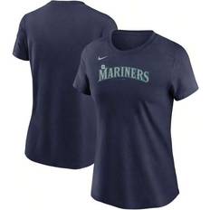 Shein Clothing Shein Womens Navy Seattle Mariners Wordmark TShirt