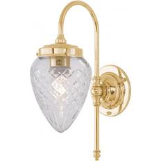 Karlskrona Lampfabrik Blomberg Vägglampa IP24, polerad Väggarmatur