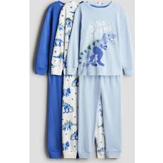 Pyjamases H&M Boys Blue 3-pack cotton pyjamas 4-6Y