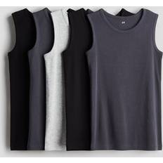 Boys - Cotton Base Layer H&M Boys Grey 5-pack cotton vest tops 10-12Y
