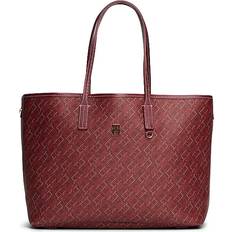 Tommy Hilfiger Totes & Shopping Bags Tommy Hilfiger Ledertasche Shopper TH MONOPLAY LEATHER TOTE rot EG