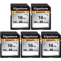 Memory Cards & USB Flash Drives Gigastone SD Card 16GB 5-Pack, High-Speed 16GB SD Card Full HD Video Memory Card, Compatible with Canon Nikon Sony Pentax Kodak Olympus Panasonic Digital Camera
