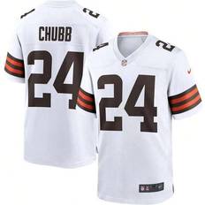 Shein Mens Nick Chubb White Cleveland Browns Game Jersey