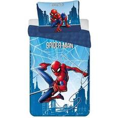 Marvel Spiderman Vändbara Sängkläder Set 135 x 200 cm Påslakan Blå