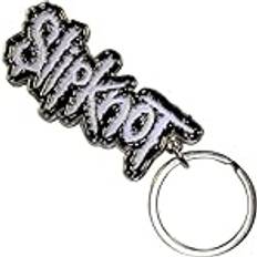 Slipknot White Logo Black Border Band Logo Keyring Keychain One