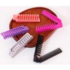 Multifärgade Hårkammar Shein Portable Travel Hair Comb Brush Foldable Pocket Comb Double Head Anti Static Comb Hair Brush