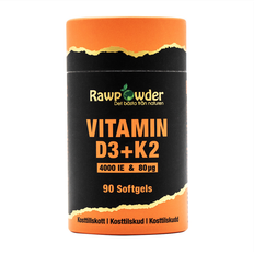 Rawpowder Vitamin D3 4000IE + K2 80mcg 90k 90 st