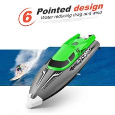 Tomtop Jms RC Boat Remote Control Boat with 30KM/H High Speed IPV7 waterproof 2.4GHz 4 Channel Racing Boat for