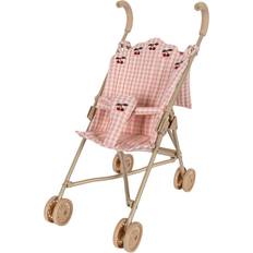 Konges Sløjd Puppe Buggy Puppenwagen Powder Pink Karo Size Puppenzubehör