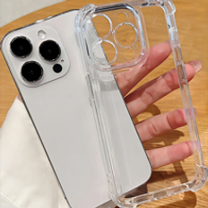 1 Pcs Clear Minimalist Soft Phone Case Compatible With Iphone 15/15promax/15pro/15plus/14/14pro/14plus/14pro Max/13/13pro/13pro Max/12/12pro/12pro Max