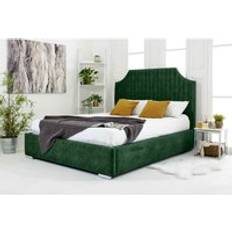 Green Bed Frames Eleganza Ascend Green Plush Velvet Bed