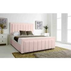 Beds & Mattresses Eleganza Stylus Pink Plush Velvet