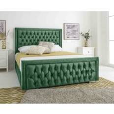 Beds & Mattresses Eleganza Paloma Green Plush Velvet