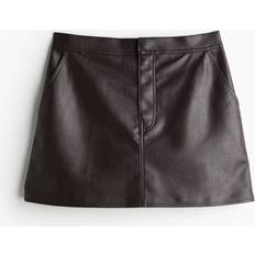 H&M Skirts H&M Coated Mini Skirt Brown