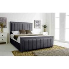 Beds & Mattresses Eleganza Stylus Steel Plush Velvet Super King Bed Frame