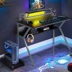 Neo Ergonomic 2 Tier Gaming Desk Grey - 50 94 95cm