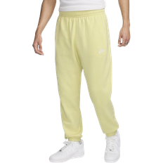 Men - Yellow Pants Nike Men's Sportswear Club Fleece Pants - Life Lime/White