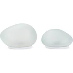 White Garden Decorations ValueLights ValueLights Pebbles Set of 2 Clear Outdoor Solar Decorative Lights