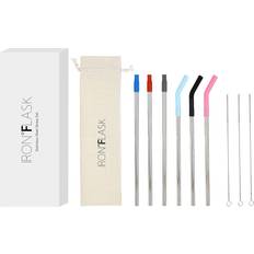 Iron Flask Straws & Cleaning Brushes Bar Set 9