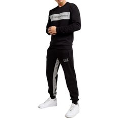 Men - XS Jumpsuits & Overalls Emporio Armani EA7 Colour Block Crew Tracksuit - Black