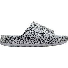 Gray - Men Slides Nike Calm Electric - Football Grey/Dark Obsidian