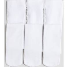 H&M Girls White 3-pack school tights 8-10Y