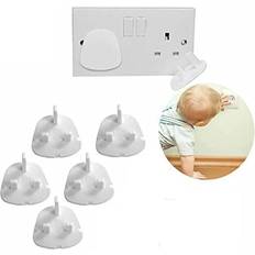 Socket Cover 5pc x Mains Protector Socket Plug Covers Child Baby Safety Guard Electrical Home