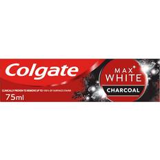 Colgate Max White Charcoal Toothpaste 75ml, Teeth Whitening Toothpaste, Clinically Proven Surface Stains with Activated