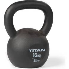 Kettlebells Titan Fitness 16 KG Cast Iron Kettlebell, Single Piece Casting, KG and LB Markings, Full Body Workout