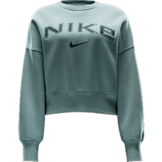 Nike Women's Sportswear Phoenix Fleece Over-Oversized Crewneck Sweatshirt - Jade Horizon/Light Orewood Brown/Sequoia